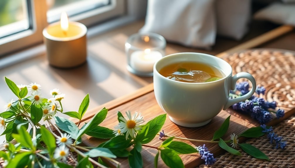 calming tea enhances meditation